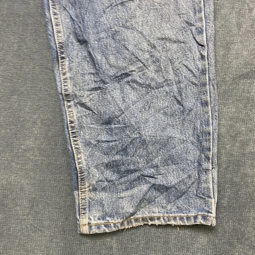 Levi's 550 Jeans Men 44x34 Blue Denim Light Wash Straight Relaxed Fit Whiskering